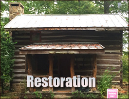 Historic Log Cabin Restoration  Germanton, North Carolina